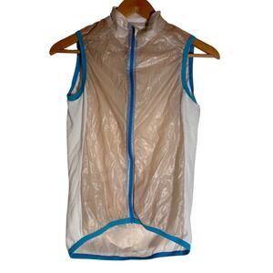 Capo Men's‎ Road Cycling Wind Vest Shell Full Zip White Medium